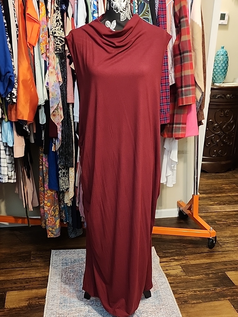 a new day Sleeveless Cowl Neck Maxi Dress - Burgundy